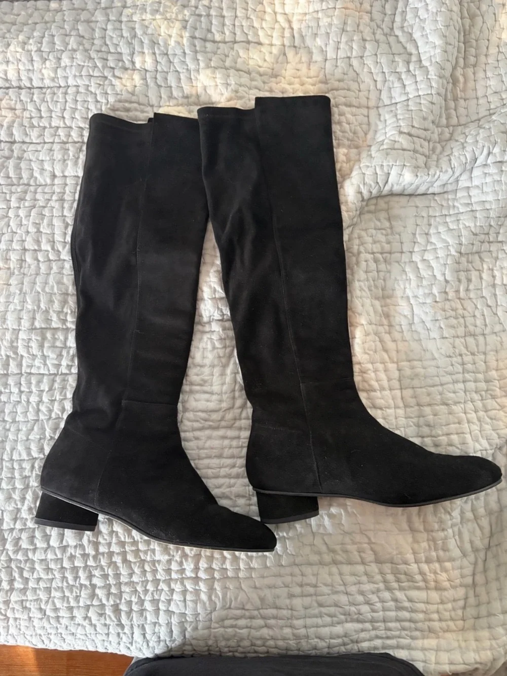 Stuart Weitzman Eloise 30 Suede black knee boots 8.5